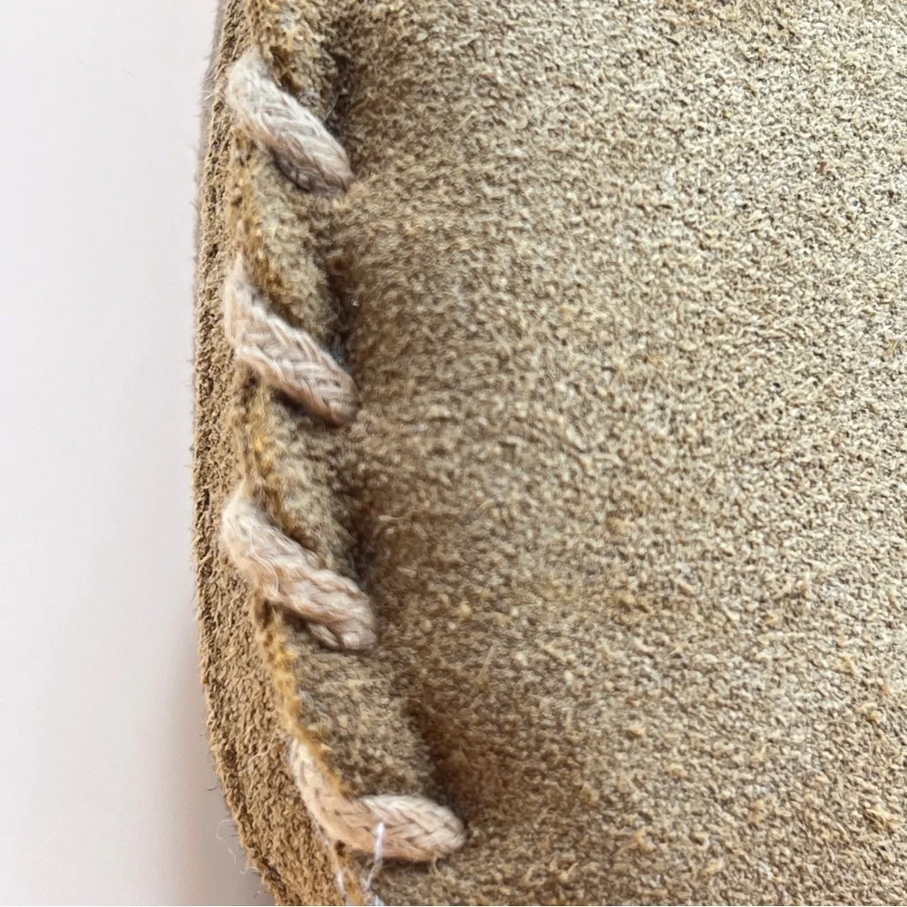 L.L. Bean Brown Suede Slippers with Cream Lining - Picture 6 of 11